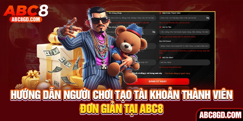Hướng dẫn người chơi tạo tài khoản thành viên đơn giản tại ABC8